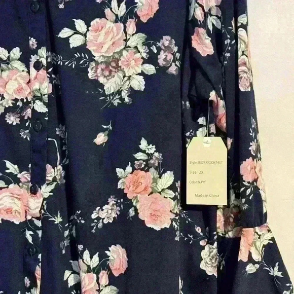 Passport women’s 2x blouse with wide sleeve’s NWT - Picture 4 of 5